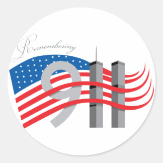 Sticker Rond En souvenir de 911 conceptions personnalisables