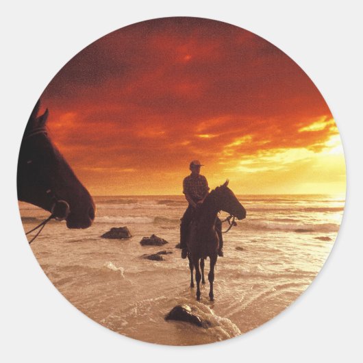 Sticker Rond En-Tête Pour La Maison (Devant)