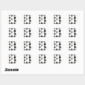 STICKER ROND EN VICHY B (Feuille)