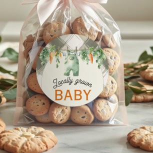 Sticker Rond en vichy Ligne De Vêtements Baby shower Cultivé Lo