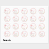 Sticker Rond en vichy Soie d'Oie (Feuille)