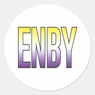 Sticker Rond ENBY - Non binaire
