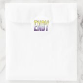 Sticker Rond ENBY - Non binaire (Sac)
