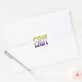 Sticker Rond ENBY - Non binaire (Enveloppe)