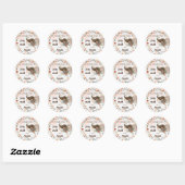 Sticker Rond Enchanted Forest Fairy Girl Anniversaire Favoriser (Feuille)