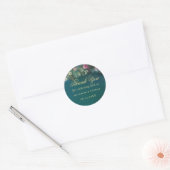 Sticker Rond Enchanted Forest Greenery Roses Mariage Faveur (Enveloppe)