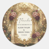 Sticker Rond Enchanted Garden Gate Wedding (Devant)