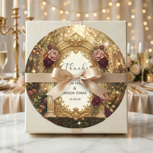 Sticker Rond Enchanted Garden Gate Wedding