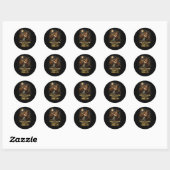 Sticker Rond Enchantement au clair de lune (Feuille)
