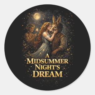 Sticker Rond Enchantement au clair de lune