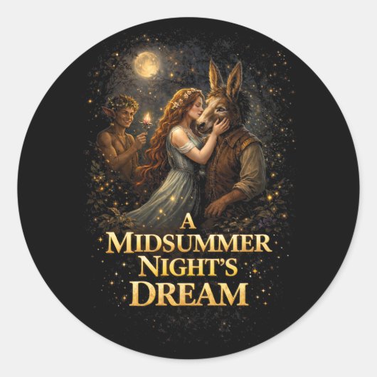 Sticker Rond Enchantement au clair de lune (Devant)