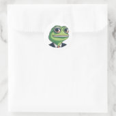 Sticker Rond Enchanter l'art de la grenouille : plonger dans Wh (Sac)