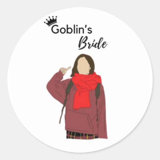 Sticker Rond Enchanter l'autocollant de mariée de Goblin