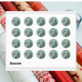 Sticker Rond Enchanter Noël Arbre doux FlaksPhoto