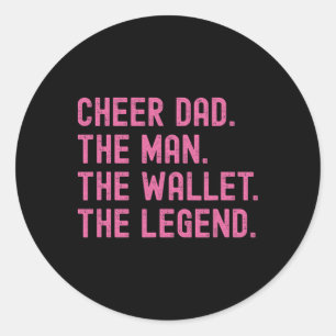 Sticker Rond Encourage Papa Drôle Vintage Porte-monnaie Homme d