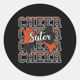 Sticker Rond Encourage Soeur Arc Sport Cheerleader Cheerleading