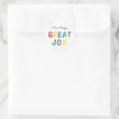 Sticker Rond encouragement de l'enseignant grand emploi crayon  (Sac)