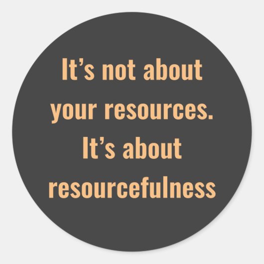 Sticker Rond Encouragement des mots avec un texte simple sur (Devant)