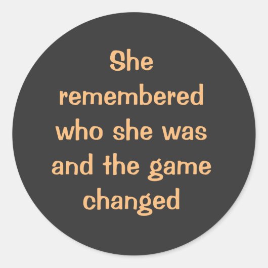 Sticker Rond Encouragement des mots avec un texte simple sur (Devant)