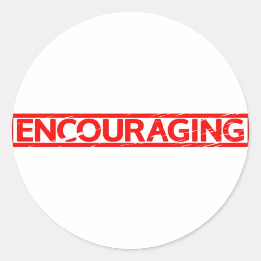 Sticker Rond Encouragement du timbre (Devant)