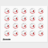 Sticker Rond Encourager les enseignants de la classification Pa (Feuille)