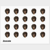Sticker Rond Encourager les femmes noires (Feuille)