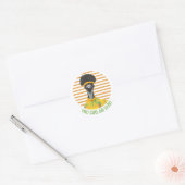 Sticker Rond Encouragez la joyeuse Emu Bird - Vous pouvez faire (Enveloppe)