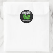 Sticker Rond Encouragez la menthe Positive Mint Pun Dark BG (Sac)
