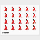 Sticker Rond encre de singe (Feuille)