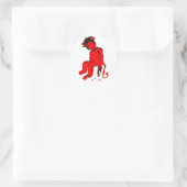 Sticker Rond encre de singe (Sac)