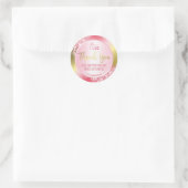 Sticker Rond Encre Et Parties scintillant Luxueuses Sur Le Logo (Sac)