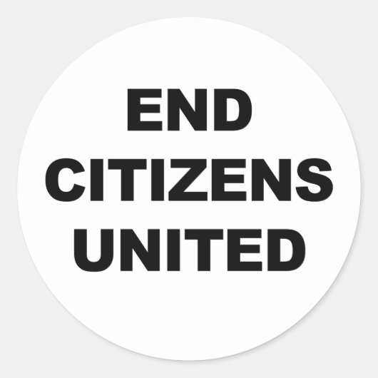 Sticker Rond End Citizens United (Devant)