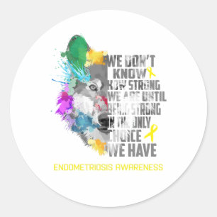 Sticker Rond Endometriose Sensibilisation Ribbon Cadeaux de sou
