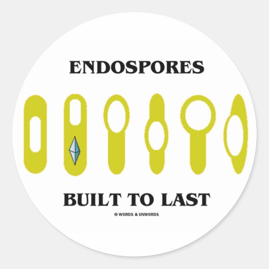 Sticker Rond Endospores Construites À Dernier (Attitude Bactéri (Devant)