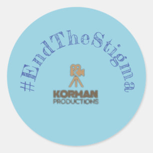 Sticker Rond #EndTheStigma Korman Productions chaîne YouTube