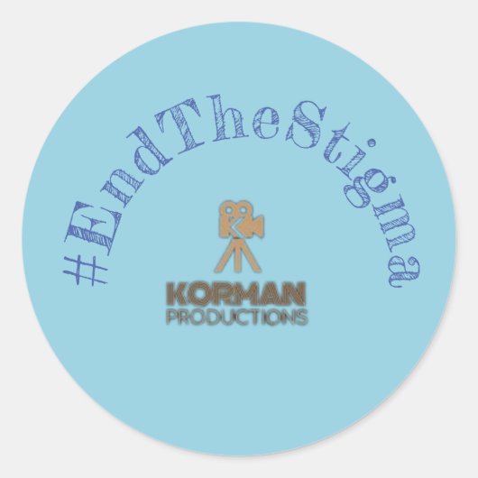 Sticker Rond #EndTheStigma Korman Productions chaîne YouTube (Devant)