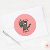 Sticker Rond Énergie de papa chat débile (Enveloppe)