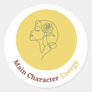 Sticker Rond Énergie de personnage principal