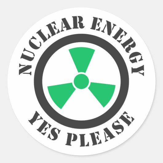 Sticker Rond Énergie nucléaire, oui, s'il vous plaît, énergie n (Devant)