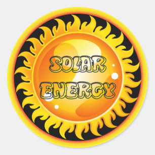 STICKER ROND ÉNERGIE SOLAIRE