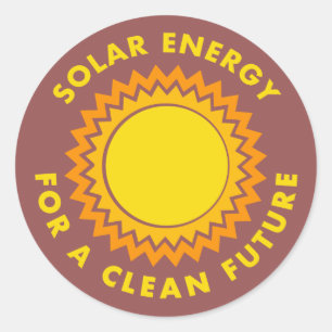 Sticker Rond Énergie solaire pendant un avenir propre