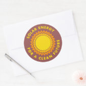 Sticker Rond Énergie Solaire Pour Un Avenir Propre (Enveloppe)