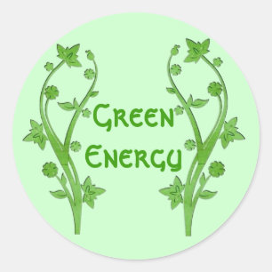 Sticker Rond Énergie verte