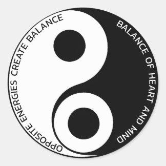 Sticker Rond Énergies Opposées, Créer un équilibre Yin Yang