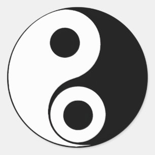 Sticker Rond Énergies Opposées, Créer un équilibre Yin Yang