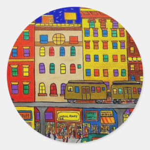 Sticker Rond Enfance Bronx 6 par Piliero