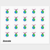 Sticker Rond Enfant africain (Feuille)
