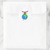 Sticker Rond Enfant africain (Sac)
