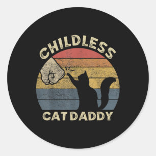 Sticker Rond Enfant Chat Daddy 2024 Pour Président Correspondan