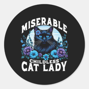 Sticker Rond Enfant Chat Lady Us Election Day Cat Ladies